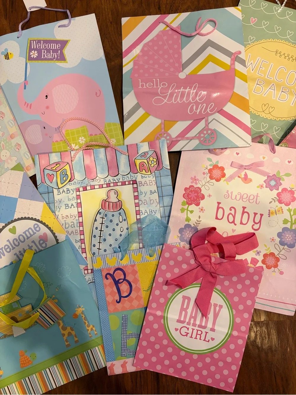 Bundle of 12 Baby Gift Bags